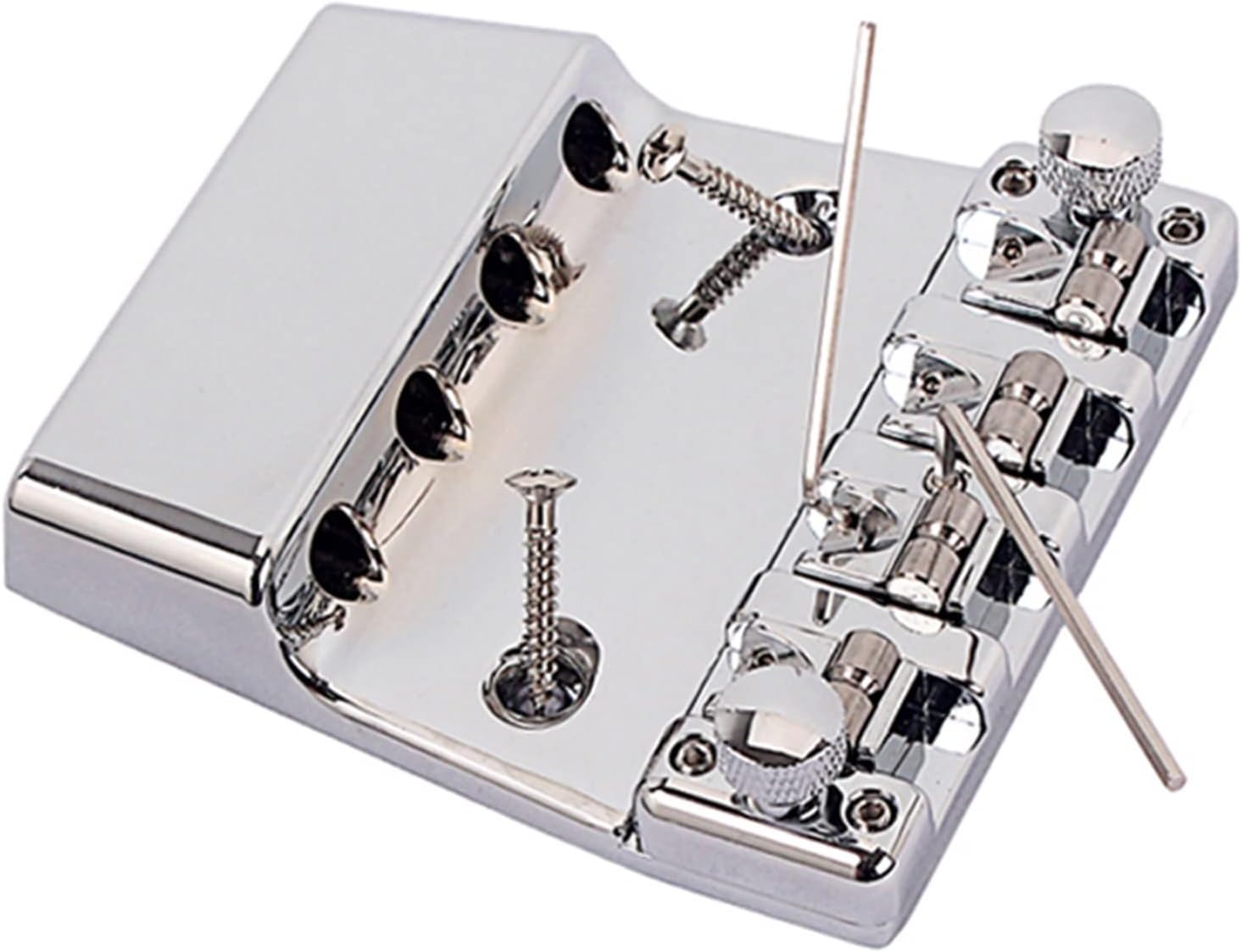 4 String Electric Bass Bridge Saddle Bridge Strain Plate Bridge for Bass DIY Parts Electric Guitar Bridge