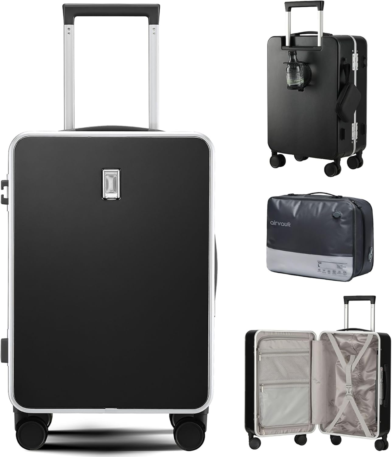 AirVault Vacuum Seal Air Compression 20-Inch Suitcase Carry-On Travel Luggage USB Port Pump TSA Lock Backpack Vacpack 20