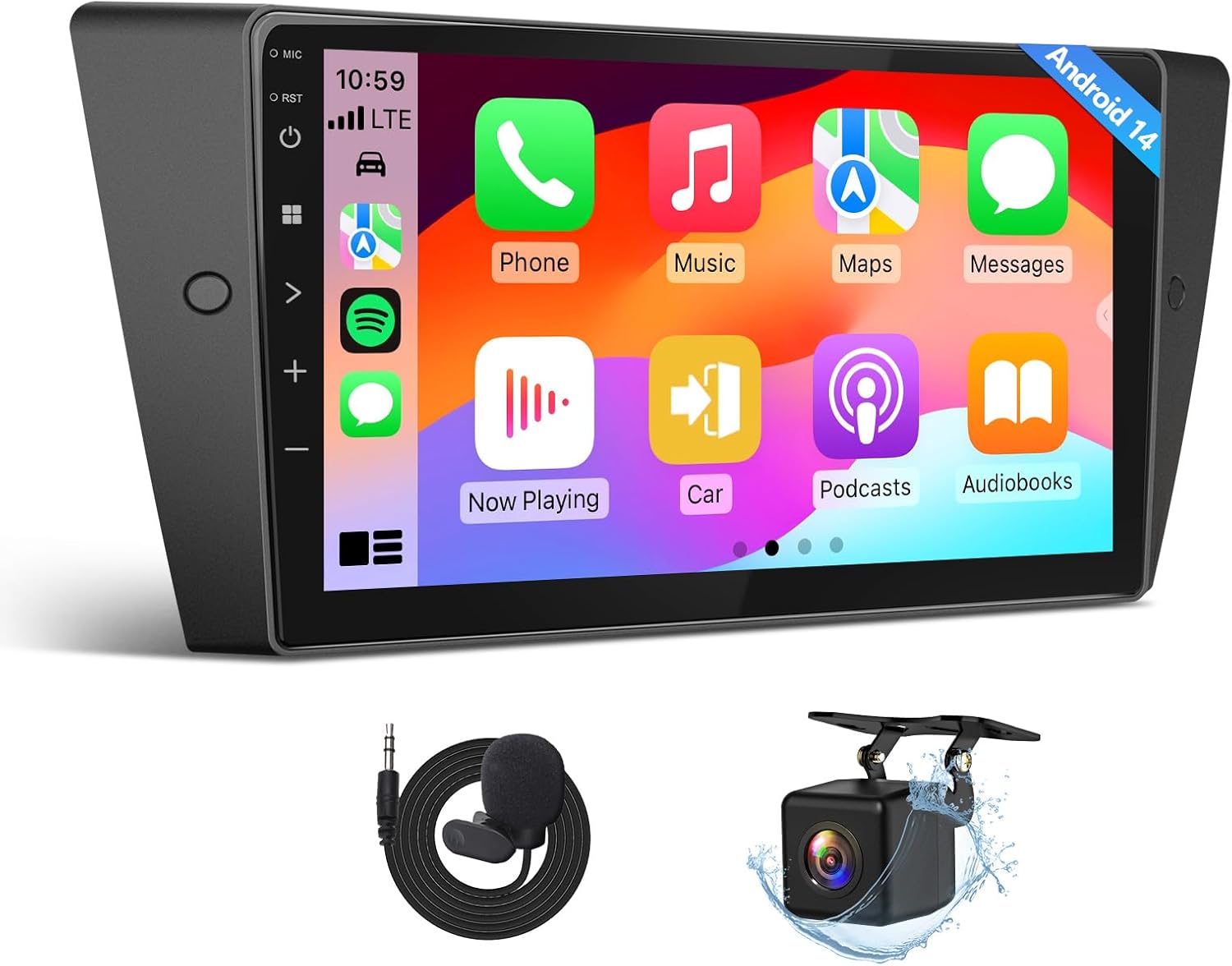 Eonon 9''Android 14 CarPlay Car Radio for BMW 3 Series 2005-2013(E90/E91/E92/E93), Android Auto Touchscreen Car Stereo, Bluetooth5.4, DSP,AM/FM, SWC, 3G+32G-E90X7