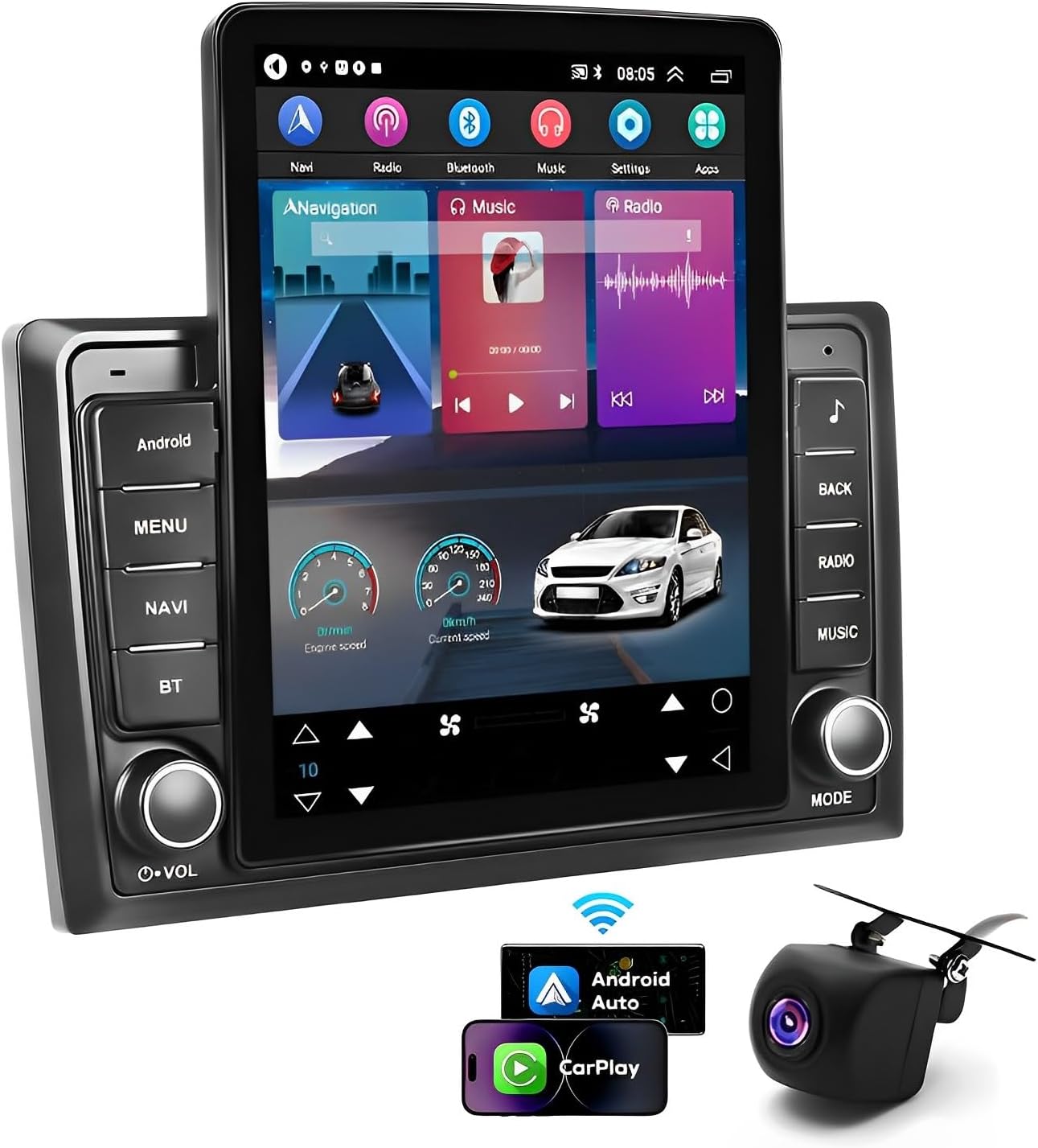 Car Radio for Nissan Frontier Xterra 2009-2014 Wireless Carplay/Android Auto, 9.7 Inch Android 13 Touch Screen Car Stereo, Bluetooth,WiFi, SWC, Backup Camera