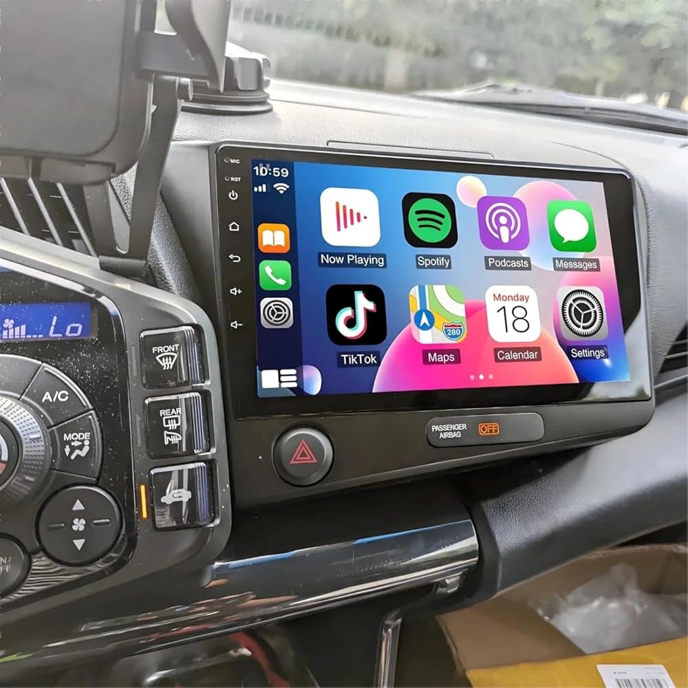 Car Radio Bluetooth for 2011 Honda CRZ, Android 15 4G+64G 9inch IPS Touch Screen Car Stereo with CarPlay Android Auto GPS Navigator WiFi SWC Backup CameraCan Bus Mirrorlink RDS FM USB MIC