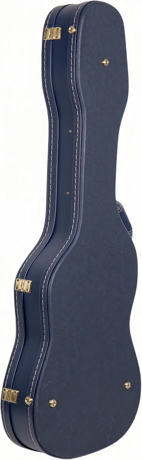Crossrock Relief Series Electric Guitar Case for Telecaster & Stratocaster Style | Carved Ocean Blue Finish, Deep Scarlett Velvet Interior, Lock (CRW630STOB)