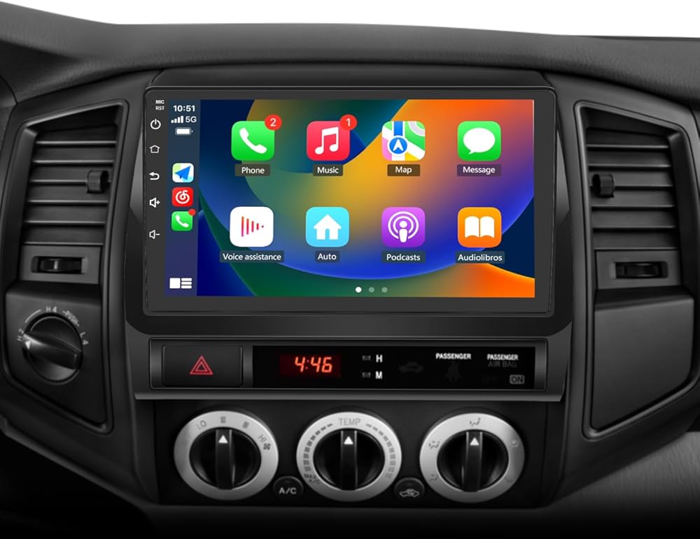 Android 13 Car Radio Compatible for Toyota Tacoma 2005-2015 with Wireless CarPlay Android Auto,9 Inch Stereo with GPS/FM/WiFi/USB/SWC 2GB+64GB