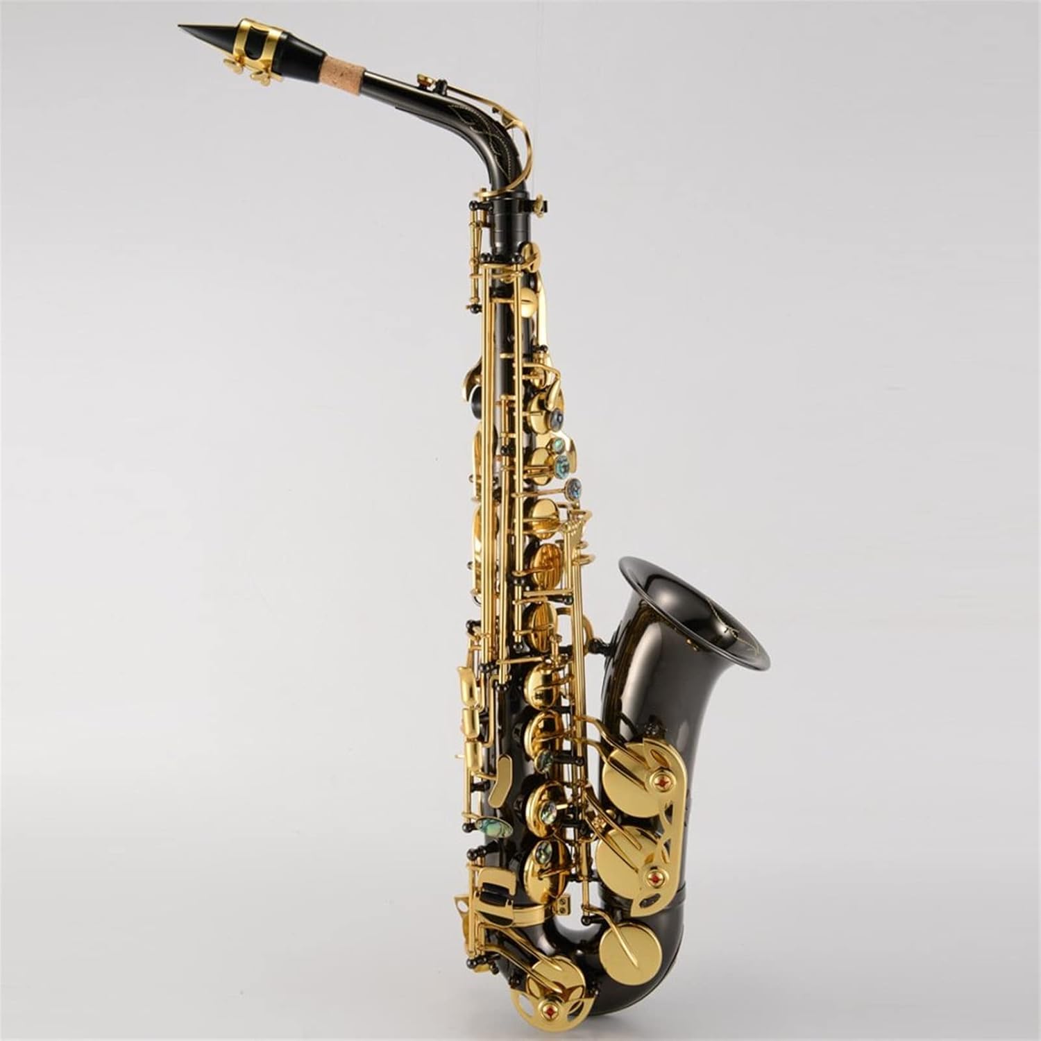 KESHUO E Flat Alto Saxophone Black Nickel Gold Key Saxophone Wind Instrument for Beginners Brass Sax Beginners Kit