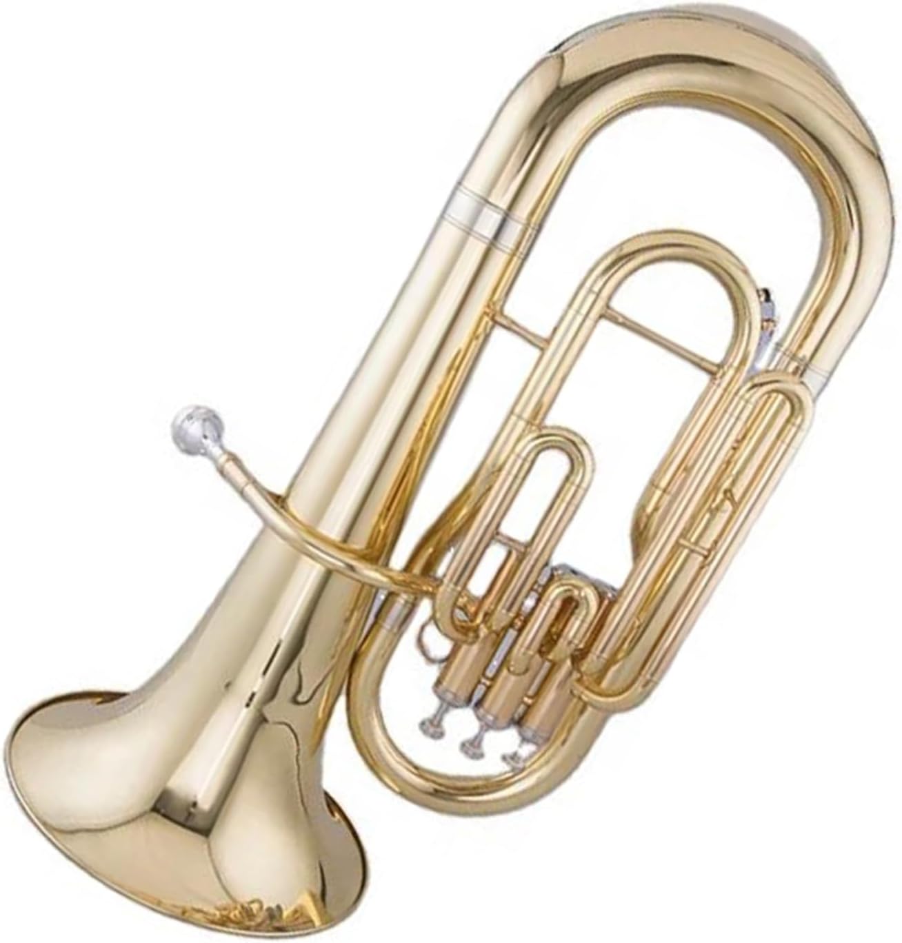 Beginner euphonium Bb Key Euphonium Gold Lacquer 3 Vertical Pistons Euphonium
