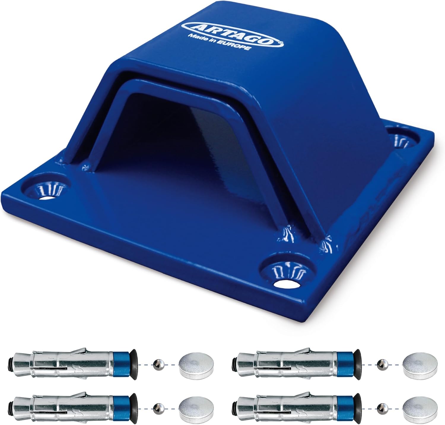 Artago 61 High-End Security Anchor, Double Bridge 6+6, Sold Secure Approved, Special Armored Deepest Bolts, Maximum Strength Steel Tested, Anti Theft for Anchoring Motorcycle to Ground Floor, Wall