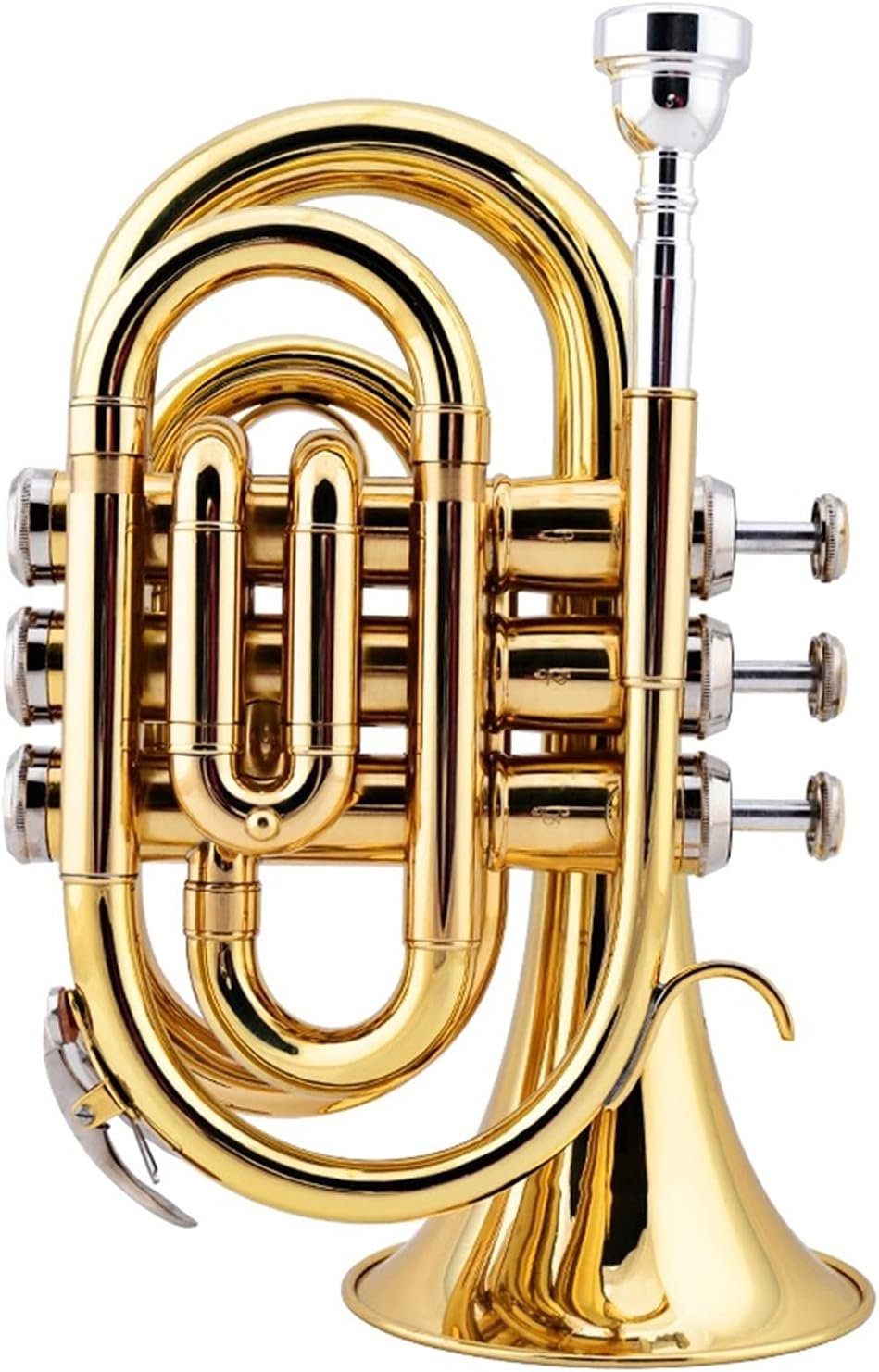 B Flat Trumpet Wind Instrument Pocket Trumpet Brass Body Trumpet Set