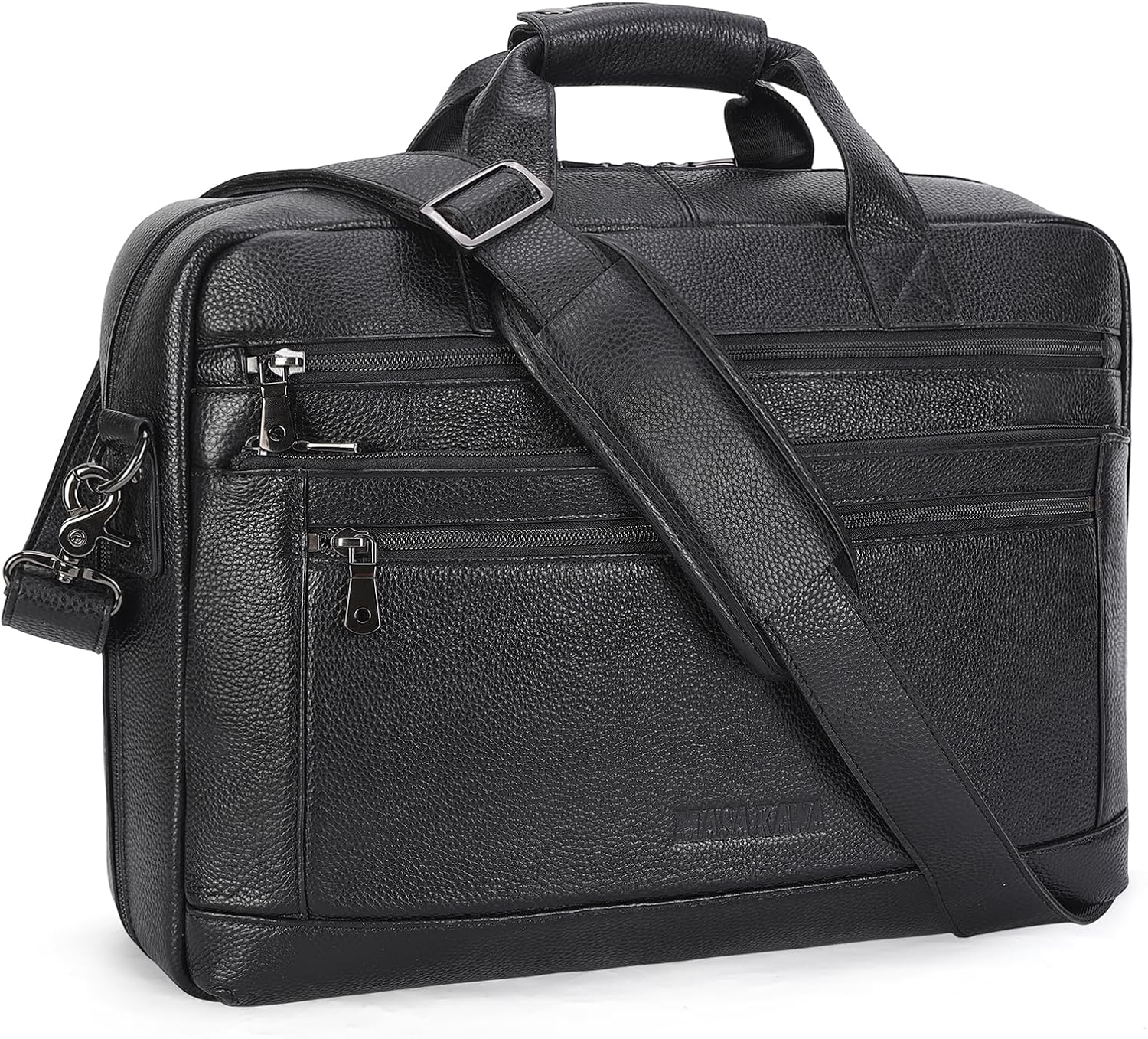 Masa Kawa Men’s Leather Briefcase for 16