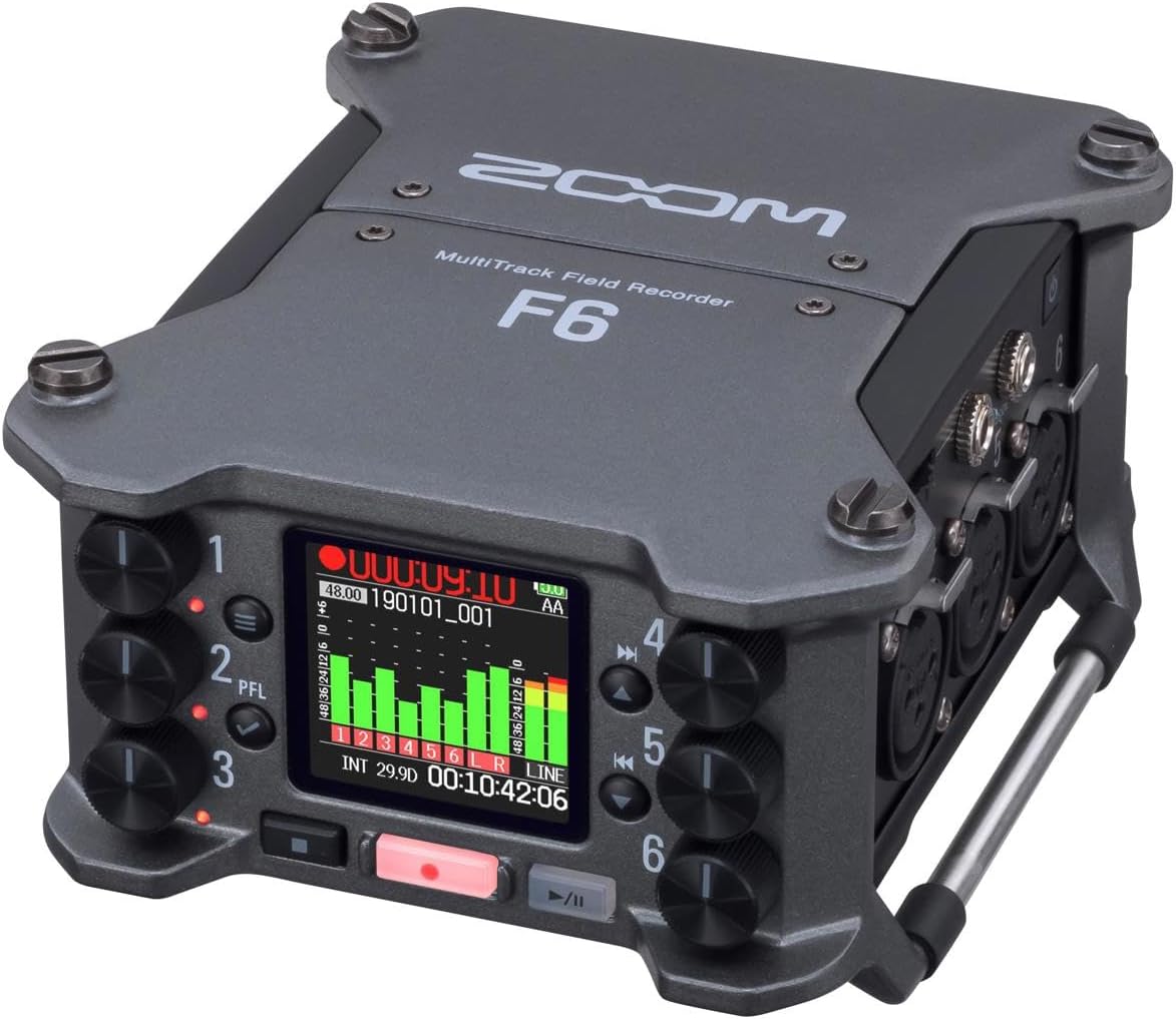 Zoom F6 Multi-Track Field Recorder - Bundle with Protective Case and XLR Cable