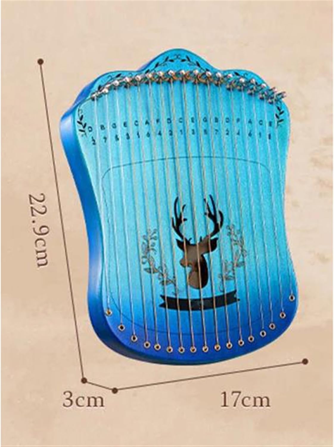 Lyre Harp Set 17 Strings Mini Style Portable Hand Harp Gift Stringed Instrument With Parts