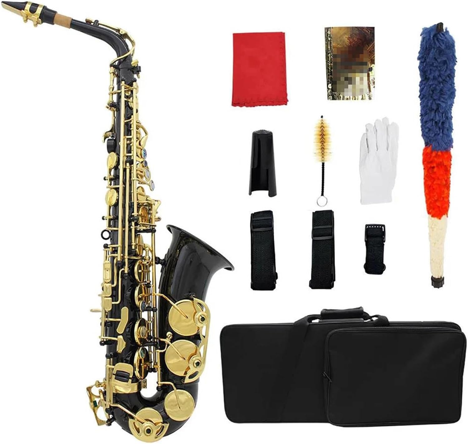Brass Engraved Eb Alto Saxophone Buttons Wind Instrument With Case Gloves With Sax Accessories
