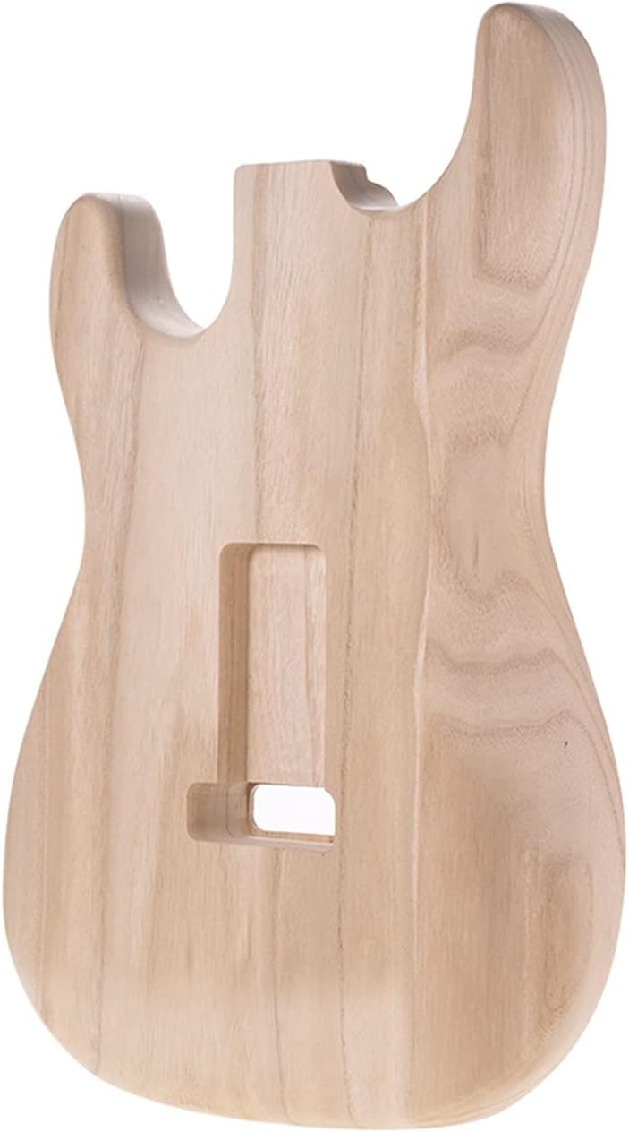 FLFL Unfinished Guitar Body Candlenut Wood Handcrafted Electric Guitar Body Replacement Parts Unfinished Guitar Kit (Color : Basswood)