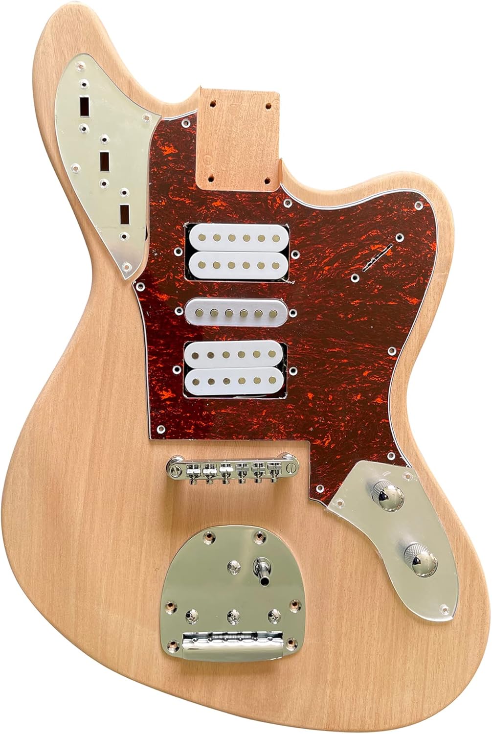 DIY Electric Guitar Kit Beginner Kit 6 String Right Handed with Mahogany Body Mahogany Neck Rosewood Fingerboard Chrome Hardware Build Your Own Guitar.