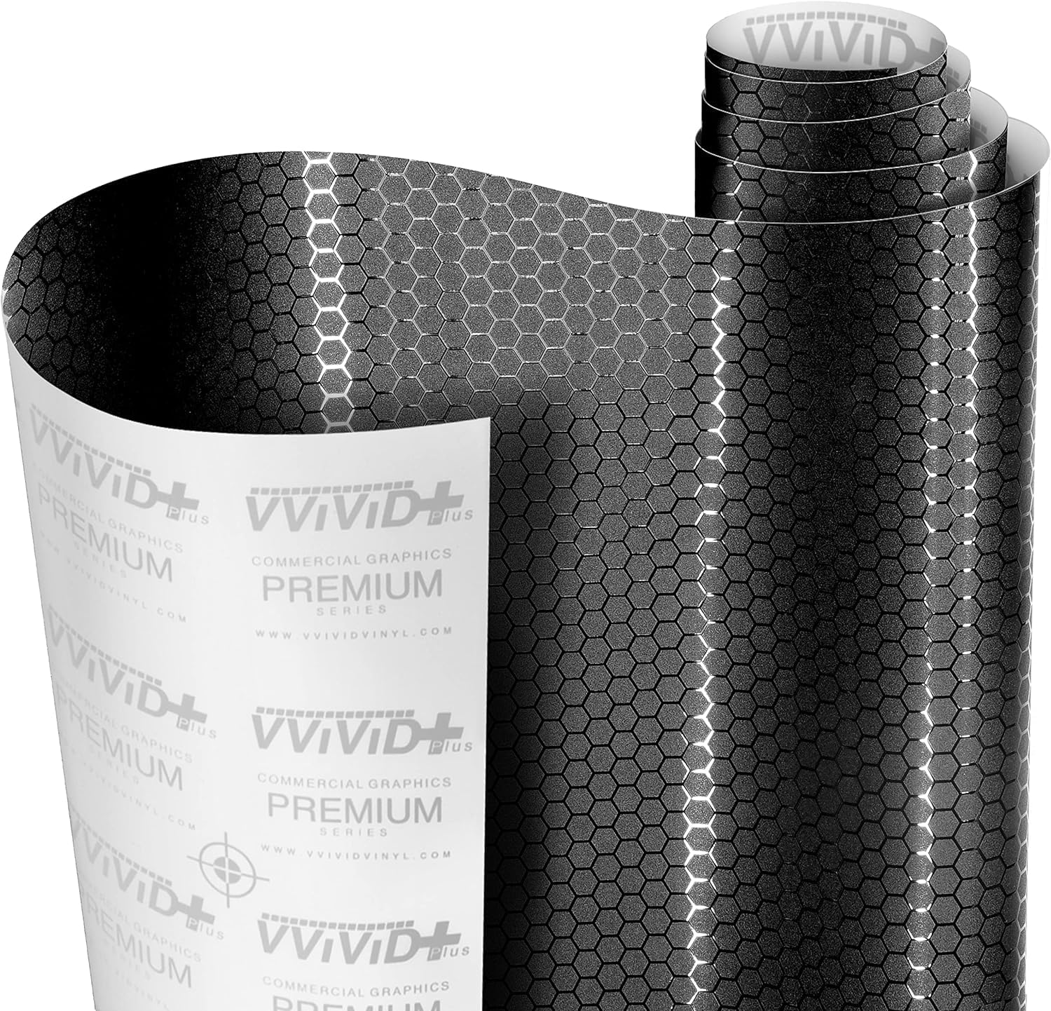 VViViD+ Honeycomb Matte Black Medium Pattern Car Wrap Vinyl (100ft x 5ft)