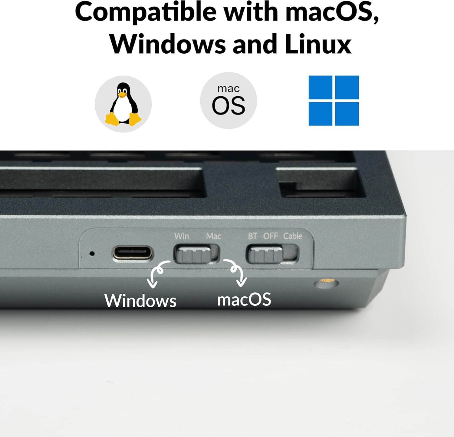 Keychron Q5 Pro Custom Wireless QMK/VIA Mechanical Keyboard Barebone, 96% Layout with Programmable Knob Double-Gasket Design, Hot-Swappable RGB Backlit Compatible with Mac Windows Linux - Gray