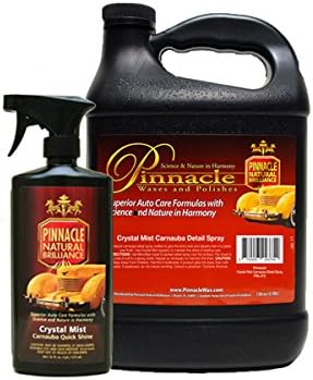 Pinnacle Natural Brilliance Crystal Mist Detail Spray | Carnauba Wax-Based Formula for Shine & Protection | Extends Existing Wax Shine | Spray Bottle & Refill Combo | PIN-370-COMBO | 16oz & 128oz
