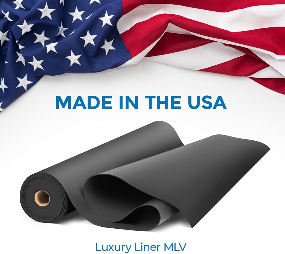 Second Skin Luxury Liner - 2 lb Mass Loaded Vinyl Noise Barrier - 1/4