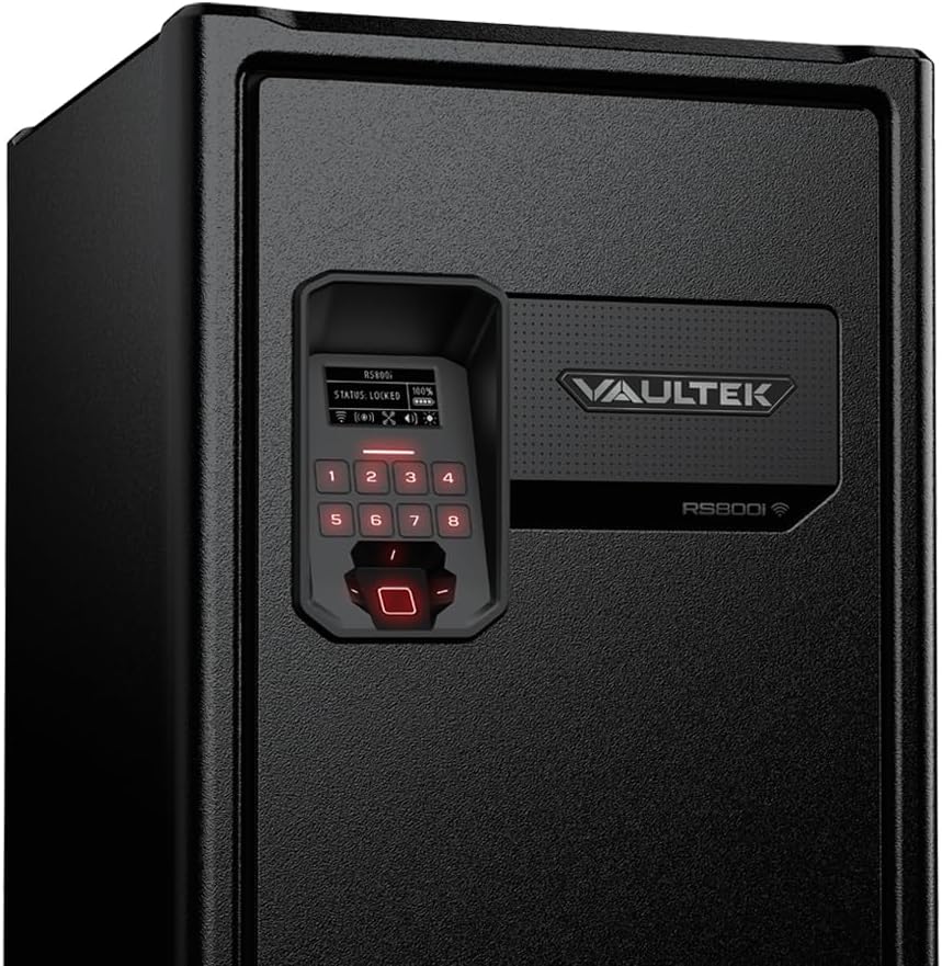 VAULTEK RS800i High Capacity Quick Access Biometric Rifle Safe with Modular Interior, ViSN Smart WiFi, Live Alerts, Auto-Open Door, & Anti-Theft Protection, Modular High Capacity Safe / ViSN RS800i