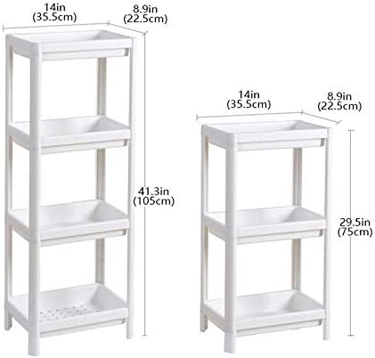 Shower Shelf,White Bathroom Plastic Standing no Drilling Corner Holder Organizer Storage Shelves with Strong Suction Cup(Size:3 layers)