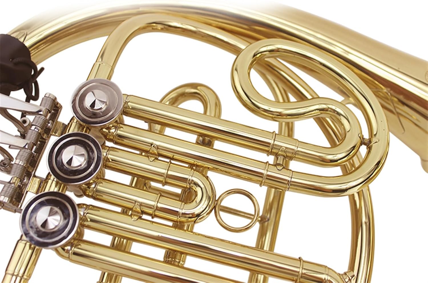 Brass French Horn B-flat Three-key Single Horn Band Performance Lacquered Gold Original Brass Mouthpiece