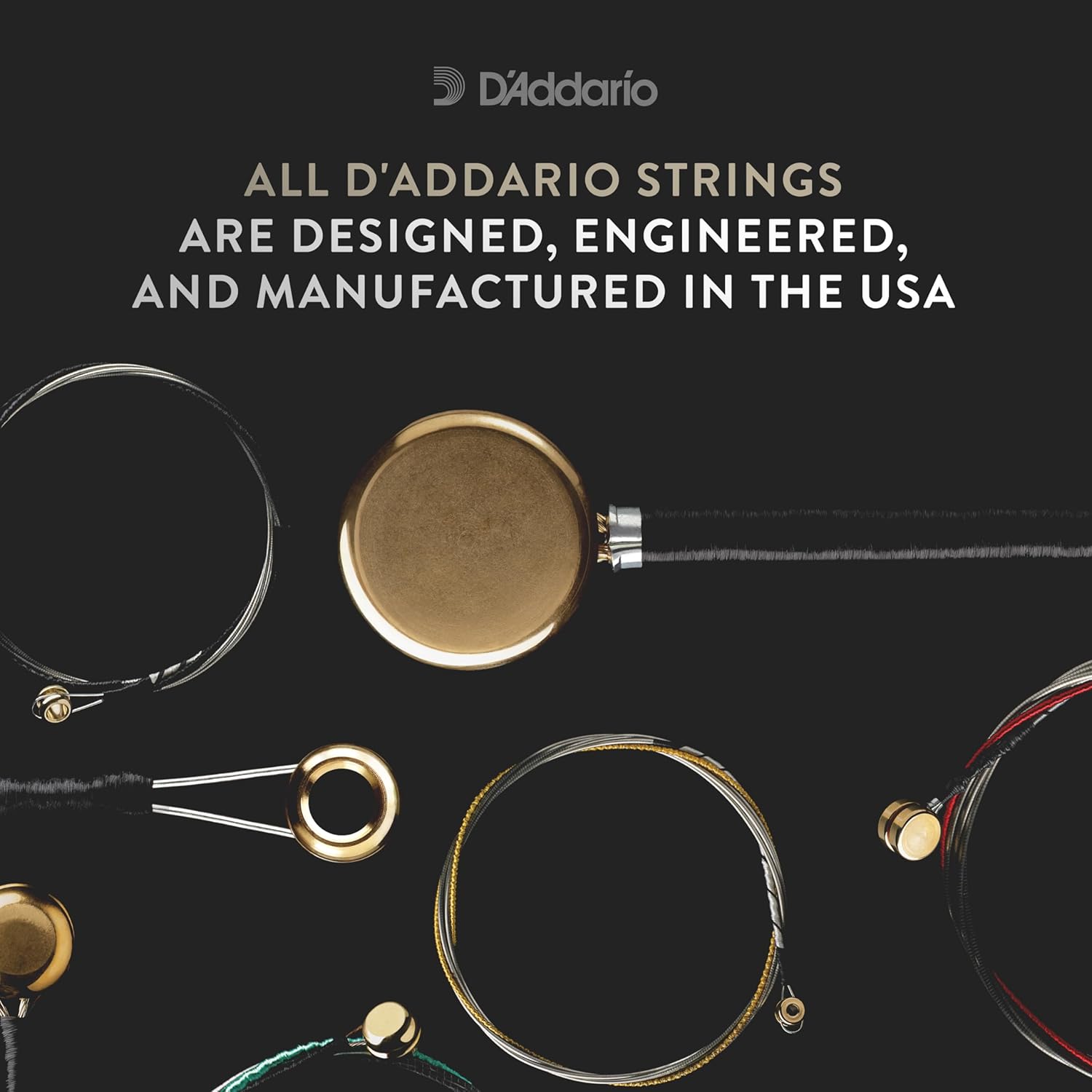 D'Addario Kaplan Bass Strings - Full Set - K610 3/4M - For Upright Bass, Double Bass - 3/4 Scale, Medium Tension