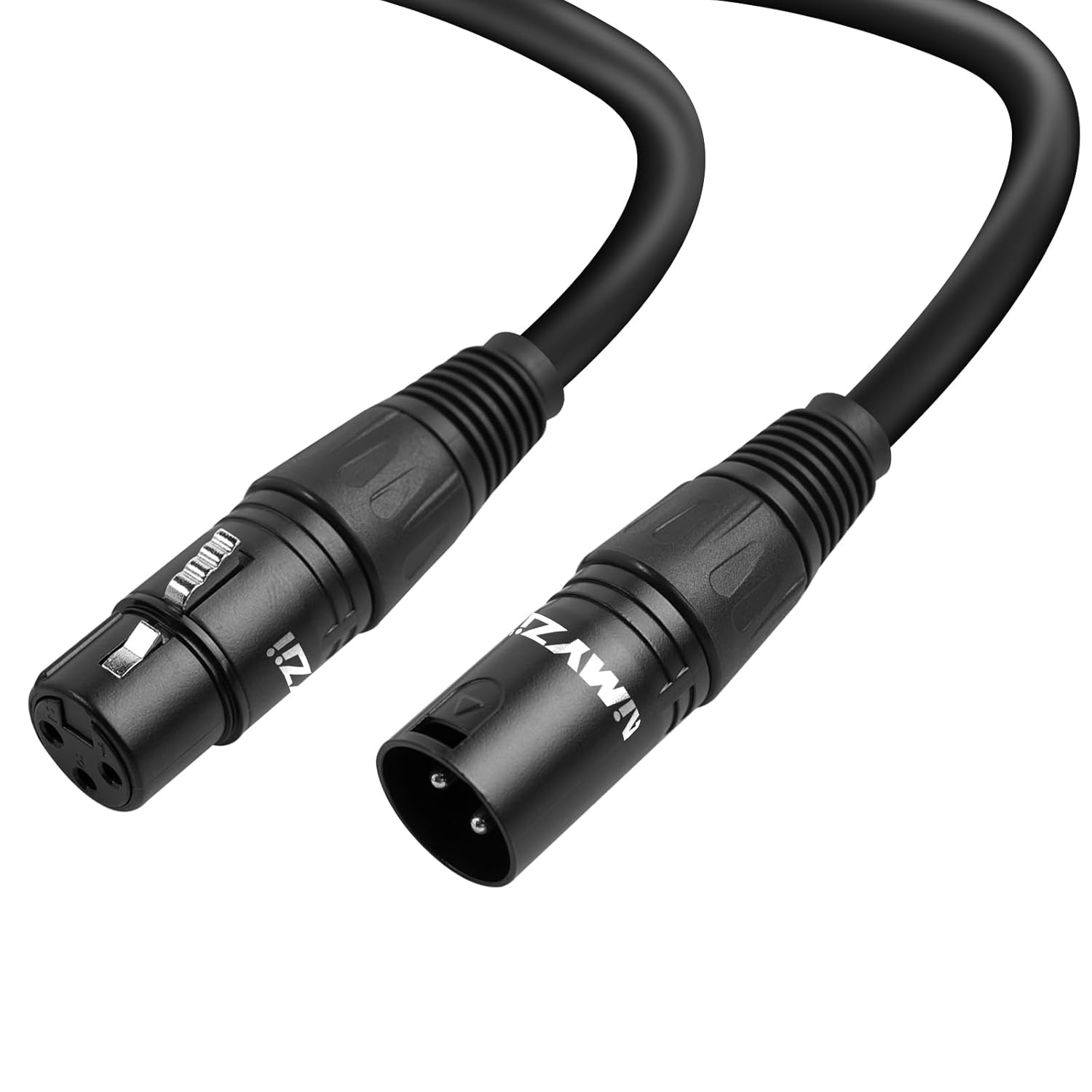 XLR Cable Microphone Cable 100 Feet 2 Pack Premium Balanced Mic Cable Pure Copper Conductors Male to Female 3 Pin XLR Microphone Cable