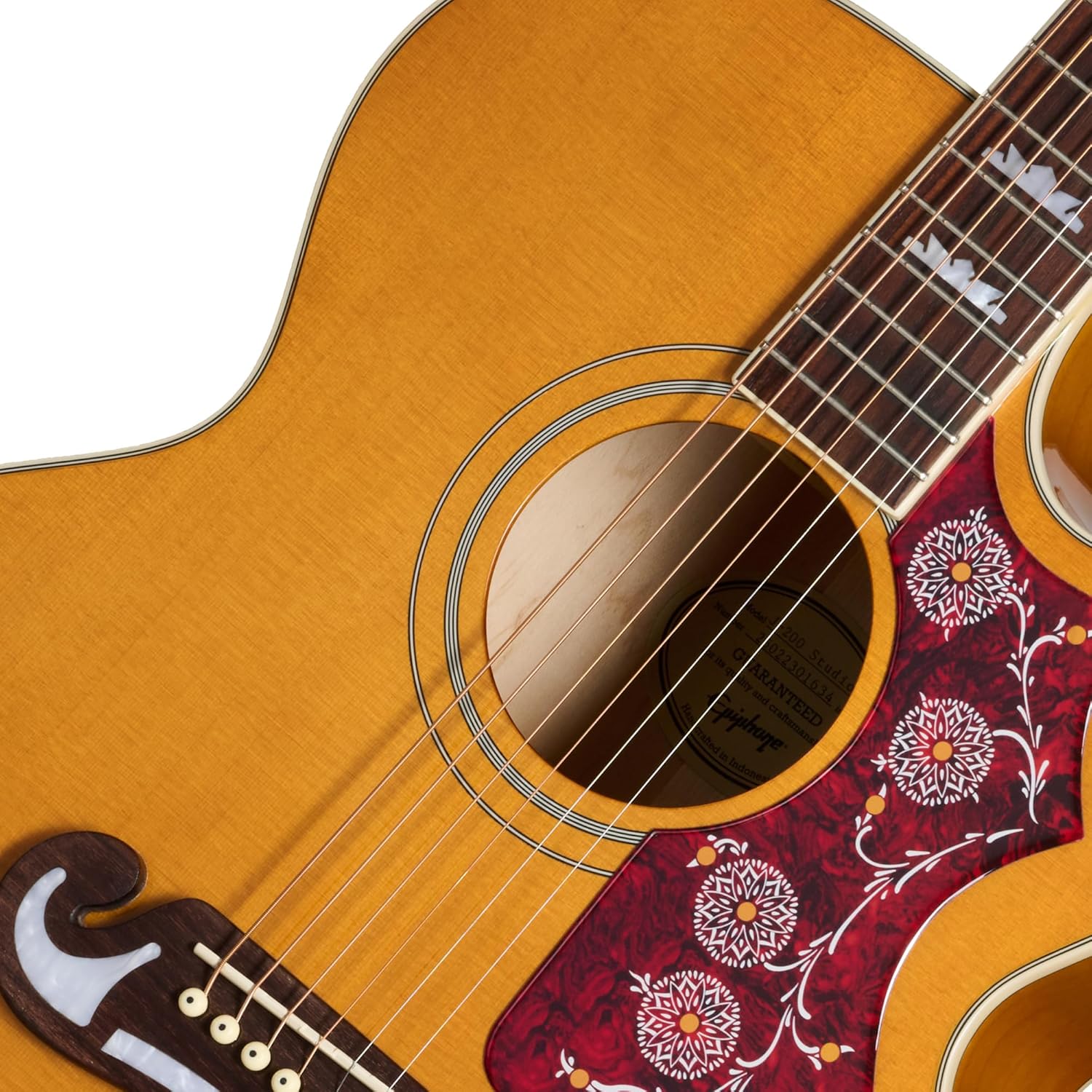 Epiphone J-200 Studio EC Jumbo Acoustic Electric, Natural with Bag