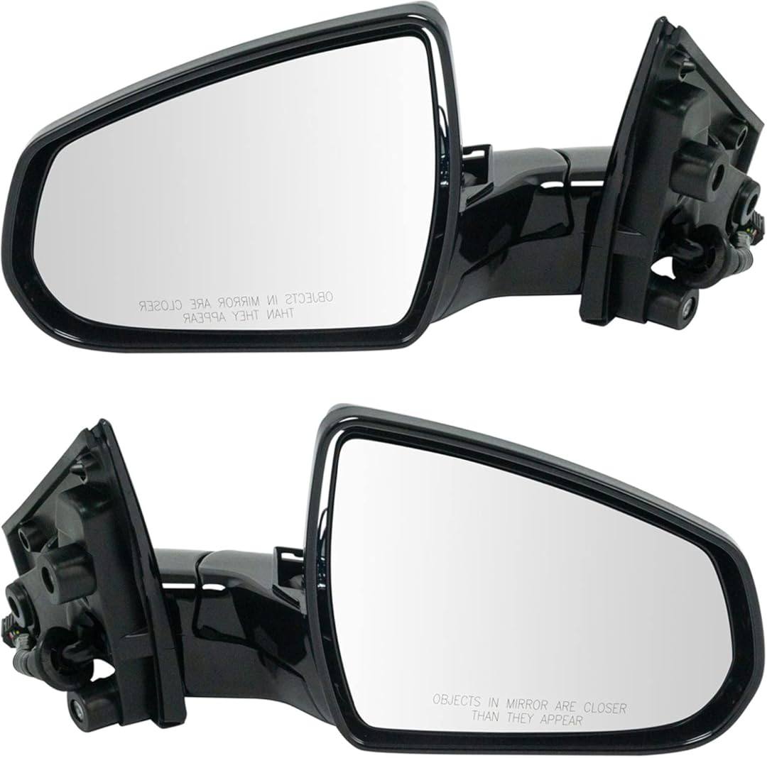 TRQ Power Heated Paint to Match Driver & Passenger Side Mirror Set for 2013-2014 Cadillac SRX, Power Folding, Without Memory, GM1320528 GM1321528