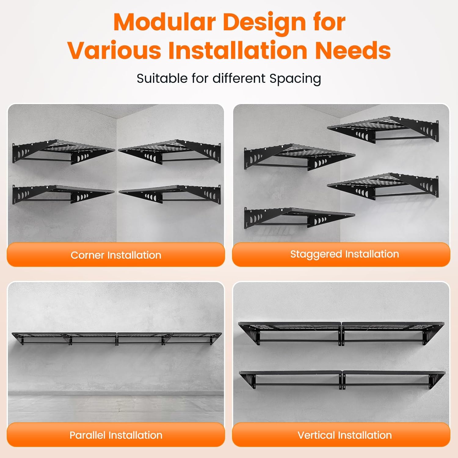 Garage Shelving 2x3ft 4-Pack, Garage Storage Rack 24