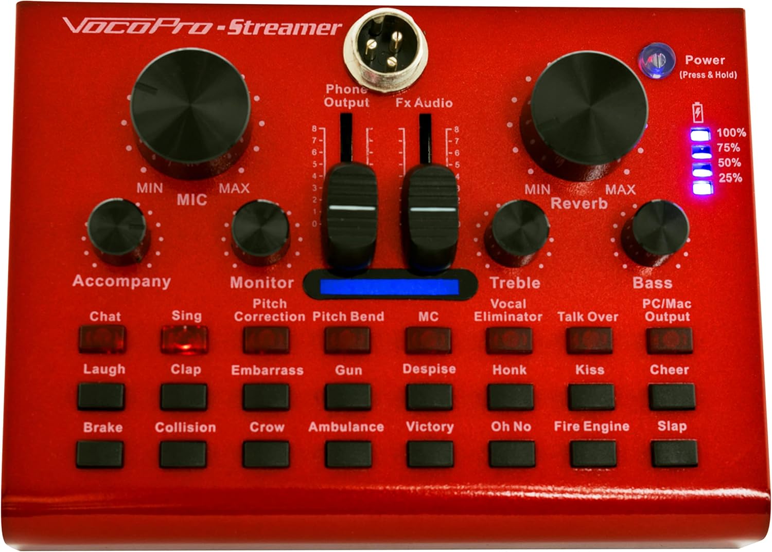 VocoPro Portable Studio, USB Audio Interface with Microphone and, Ring-Light for Recording and Streaming. (Streamer-Desktop-Vlog)