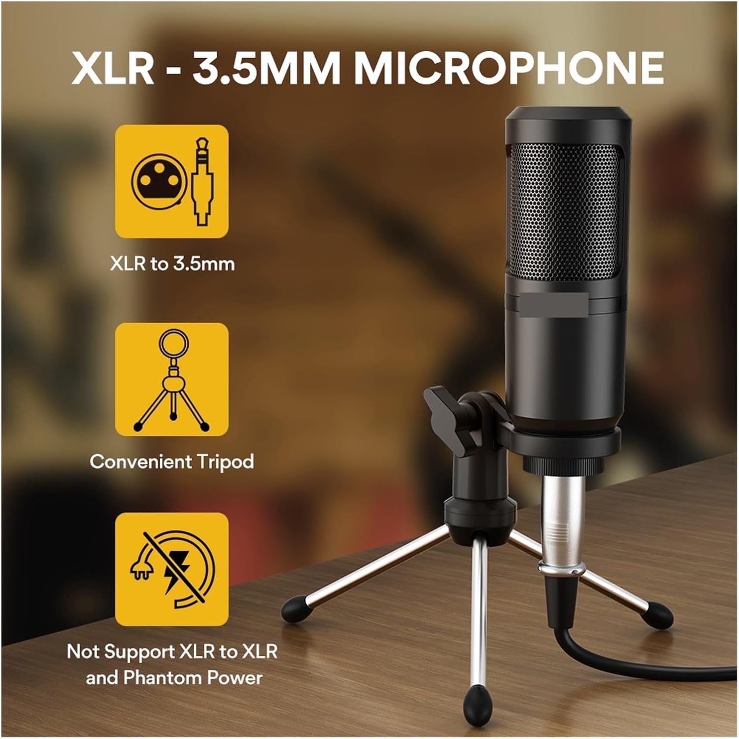 Sound Card Kit Interface Kit Sound Card With Microphone 3.5mm Condenser Mic For Computer Mobile Phone Recording Streaming Studio Setup For Recording Music