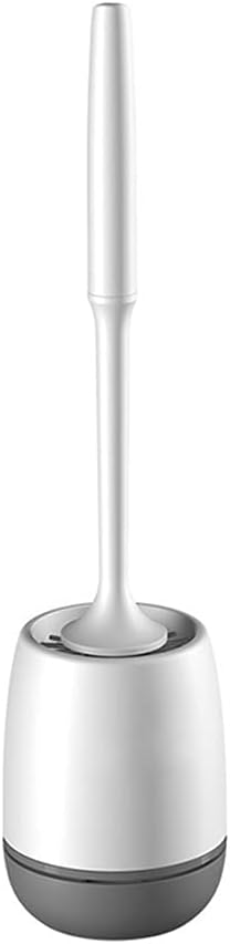 FEIYIYANG Toilet Brush Holder Household Wall-Mounted Toilet Cleaning Brush Creative Silicone Toilet Bowl Brush Bathroom No Dead Angle Cleaning Brushs Set (Color : B)