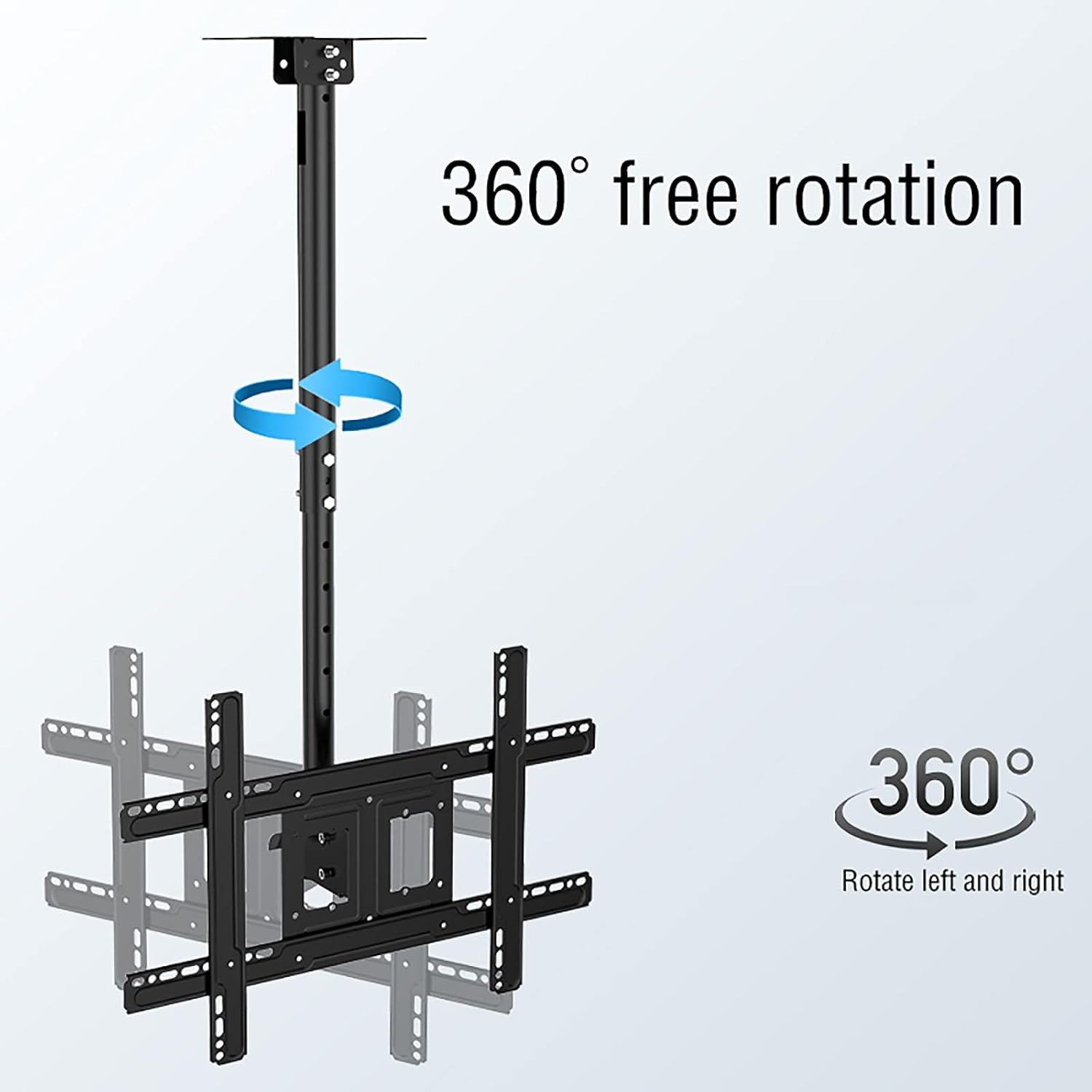 TV Stand,tv Wall Mount Tilt and Swivel TV Ceiling Mount, 30° Flip Down Adjustable TV Bracket, Fits Moat 32-65 Inch TVs, Wall and Ceiling Two Mounting