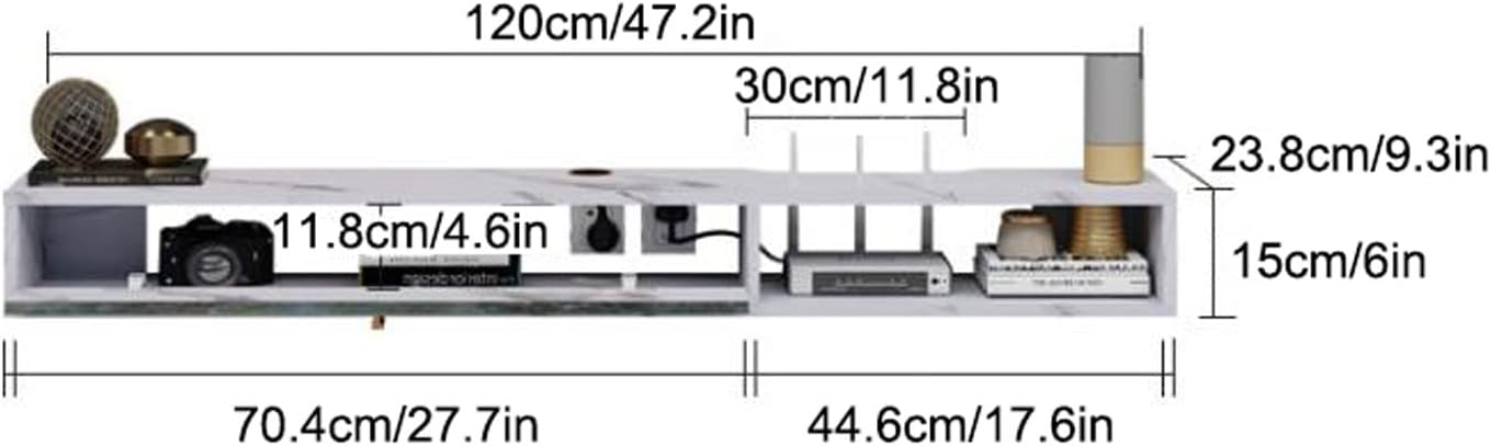 Wall Cabinet TV Stands Wall Mounted TV Cabinet Wall Shelf Floating Shelves TV Storage Shelf TV Media Console TV Box Set top Box Shelf Wall Mount Corner Shelves Goods Rack Display Shelf