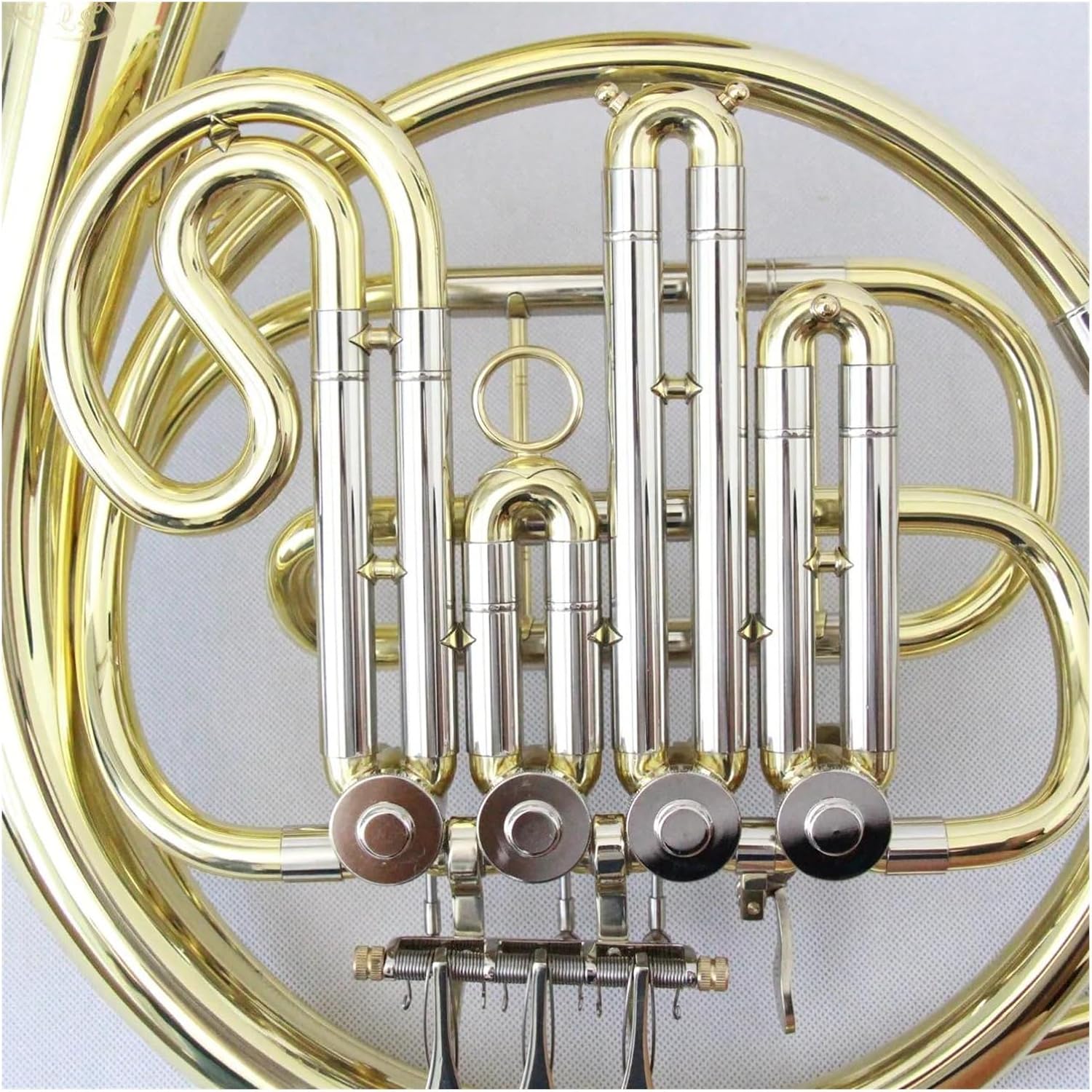 Professional French Horn Gold Lacquer 4 Key Single Horn