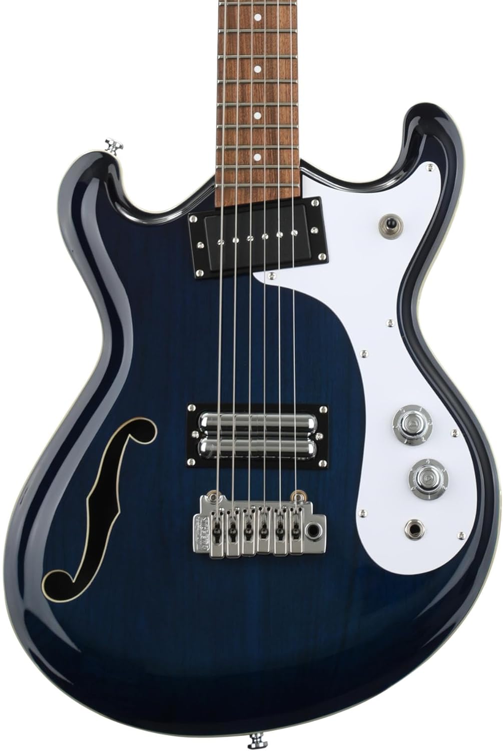 Danelectro 66BT Baritone Electric Guitar - Transparent Blue