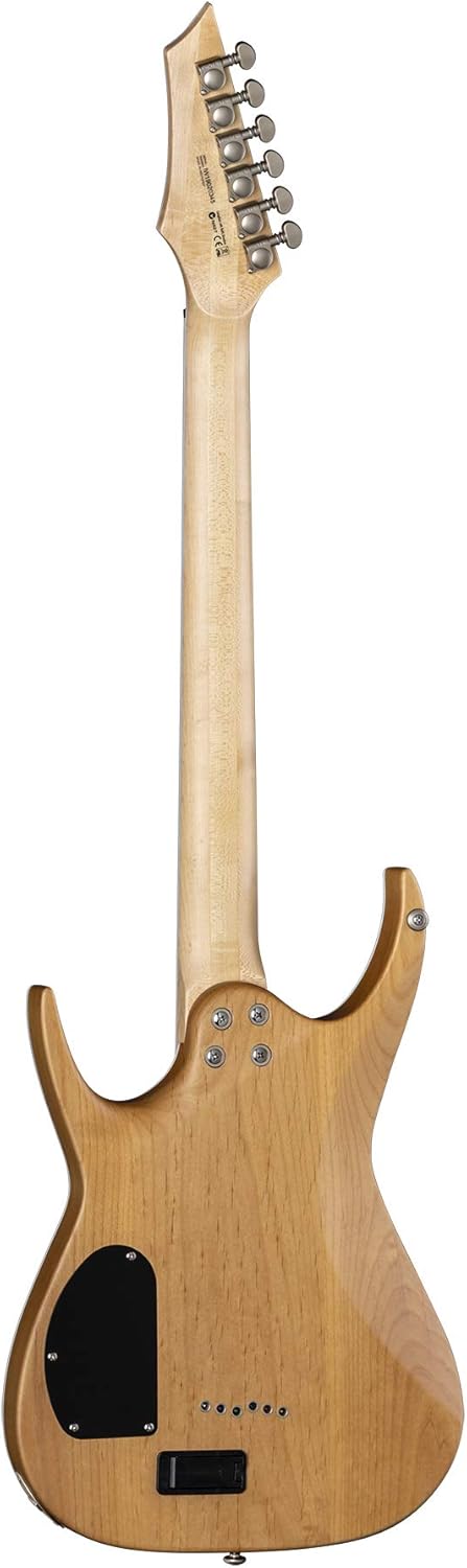 Dean Guitars Exile Select 6 String Quilt Top Electric Guitar, Right, Satin Natural (EXILEQM SN)