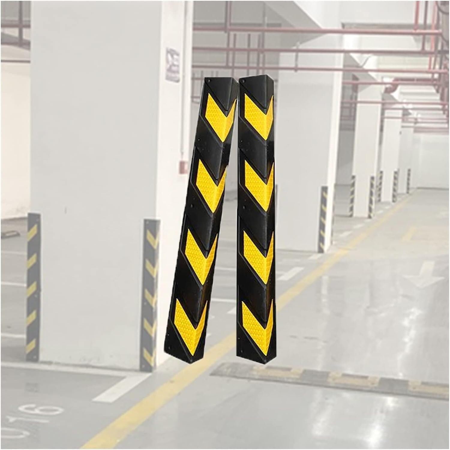 BTZHY Car Parking Protector Car Parking Protector Wall Edge and Bumpers Guards, Rubber Corner Protection Device, Car Parking Lot Warehouse L-Shaped Corner Guards for garages and Warehouses(4pcs)