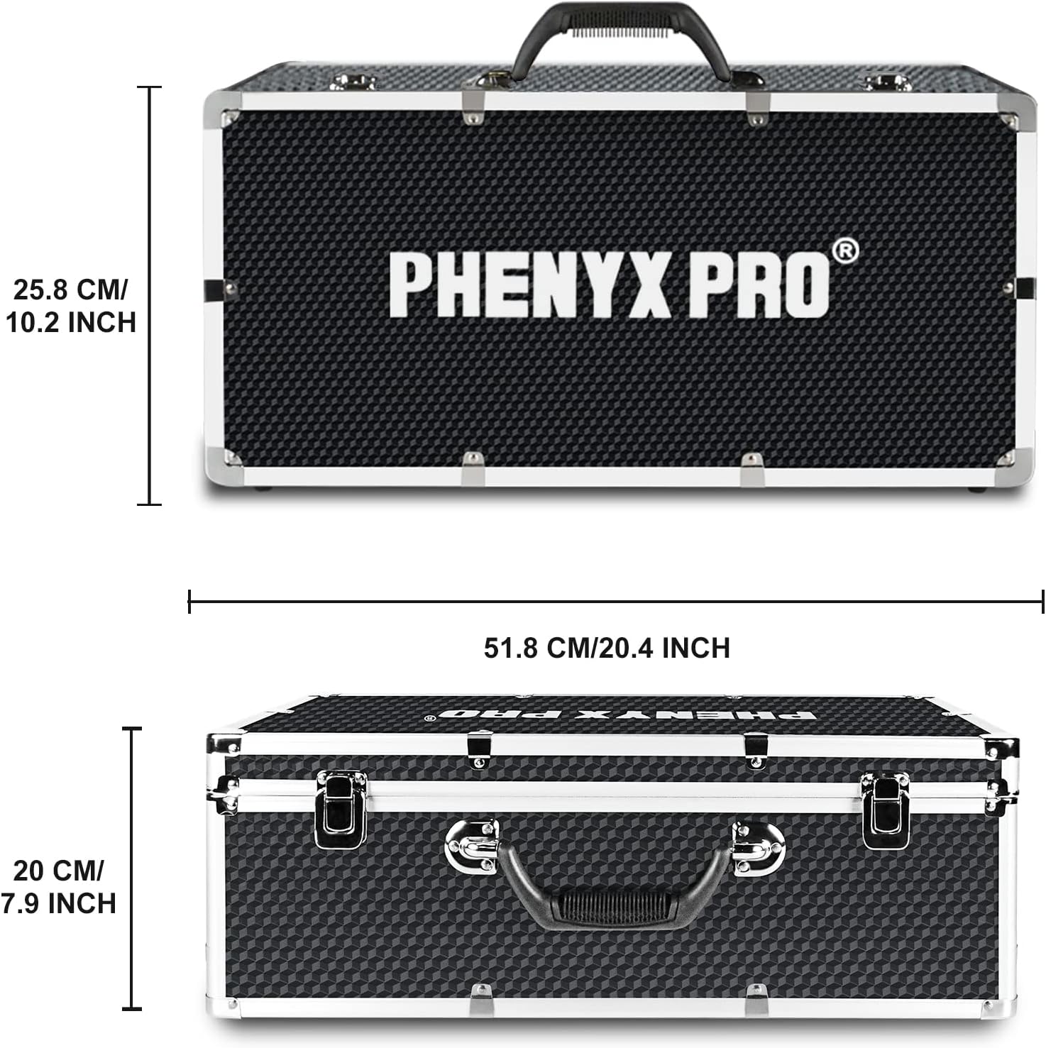Phenyx Pro Wireless Microphone System, Eight-Channel Wireless Mic, w/ 8 Handheld Dynamic Microphones, Auto Scan,8x40 Adjustable UHF Channels Bundle with The Extra Large Size Carrying Case