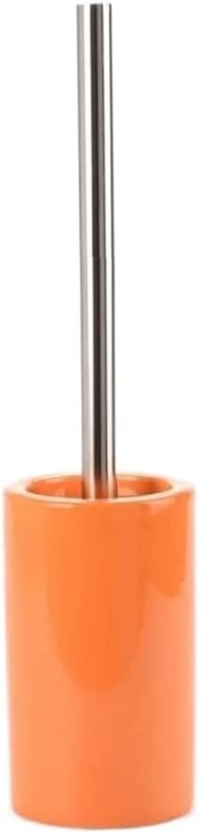 Toilet Brushes Toilet Brush and Holder Toilet Brush Set Ceramic Base Long Handle Toilet Brush Toilet Brush and Holder for Bathroom Cleaning Toilet Brush Holder Toilet Brush with Holder (Color : Oran