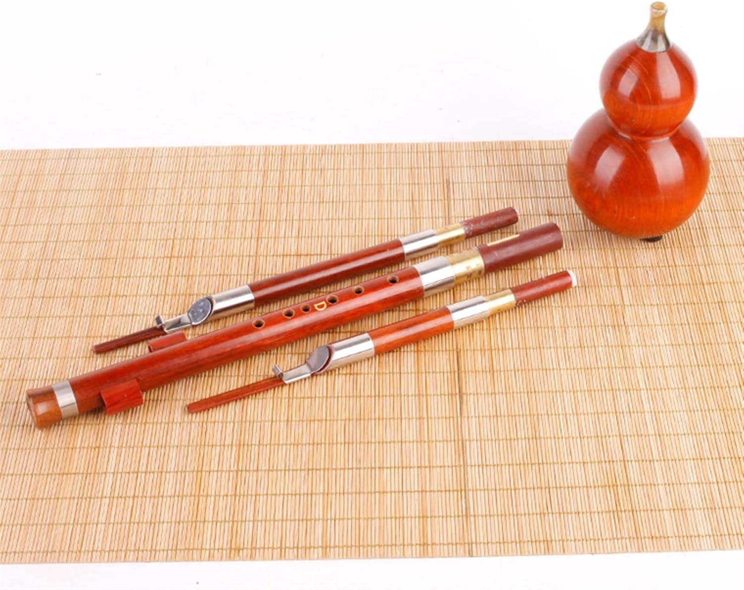 FLFL Hulusi Musical Instrument Cucurbit Silk Mahogany Set Cucurbit Silk Small D C Drop B G F