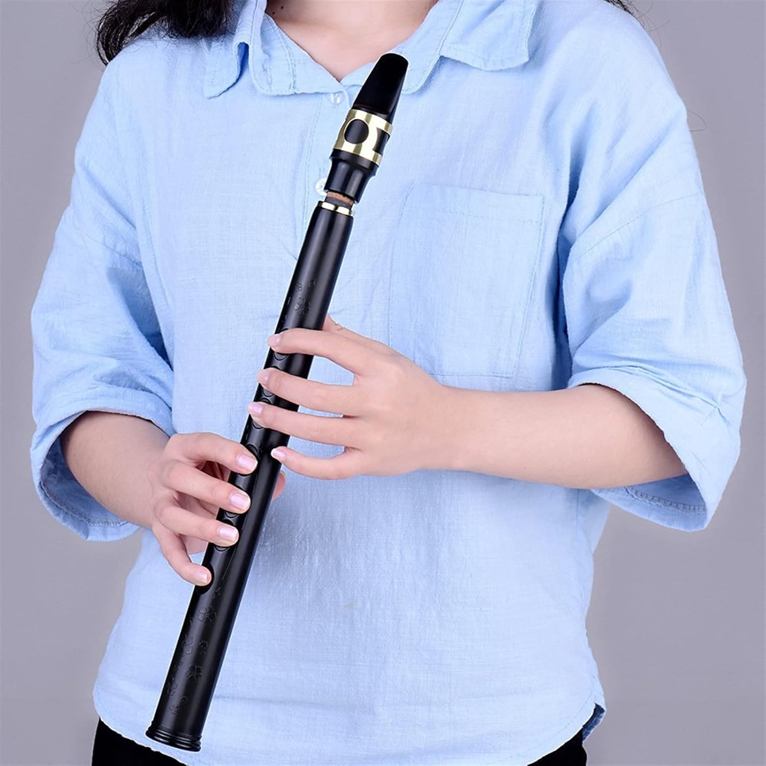 KESHUO Mini Pocket Bb Saxophone Sax ABS with Alto Mouthpieces 2pcs Reed Carrying Bag Woodwind Instrument Brass Sax Beginners Kit