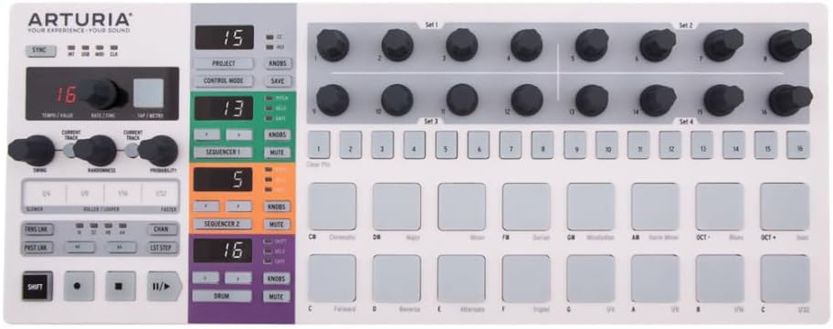 Arturia BeatStep Pro - The Ultimate Sequencing Powerhouse Bundle w/ 2-Pack Pig Hog PMID10 MIDI Cable & Liquid Audio Polishing Cloth