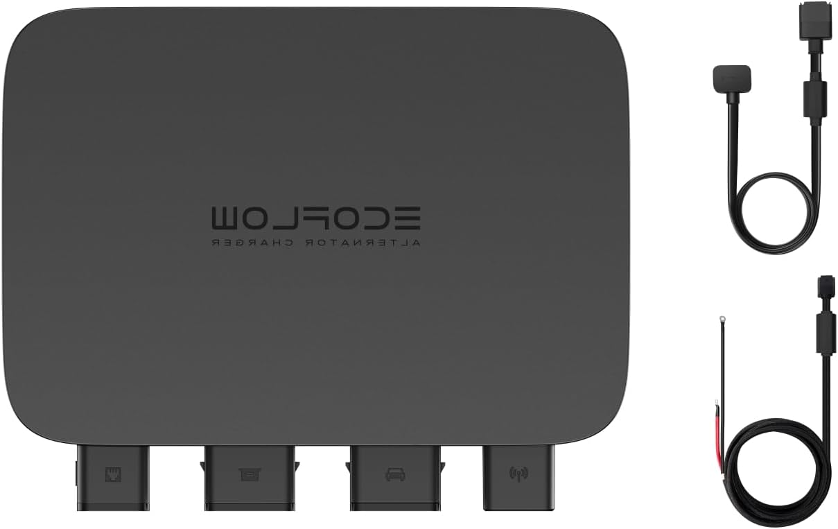 EF ECOFLOW 800W Alternator Charger, 3-in-1 Fast DC-DC Charger for Portable Power Stations, Car Battery Charger & Jump Starter 8× Faster Than Cigarette Chargers, Charges 1kWh in 1.3 hr