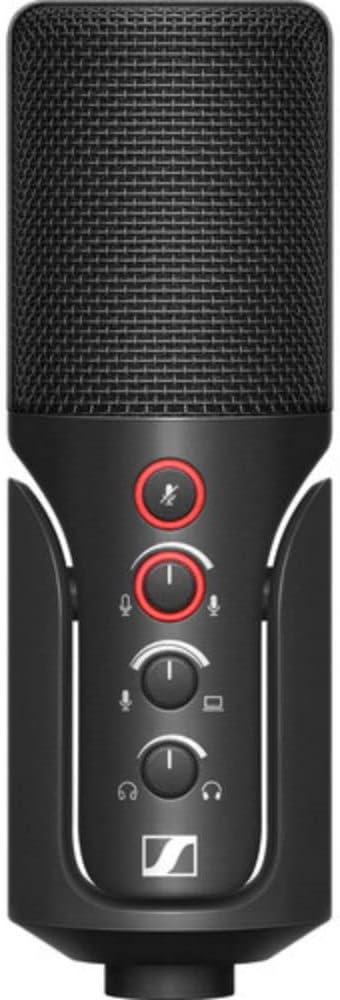 Sennheiser Profile USB Condenser Microphone with Desktop Stand Bundle with Kellards Pop Filter and 5-Pack Cleaning Wipes