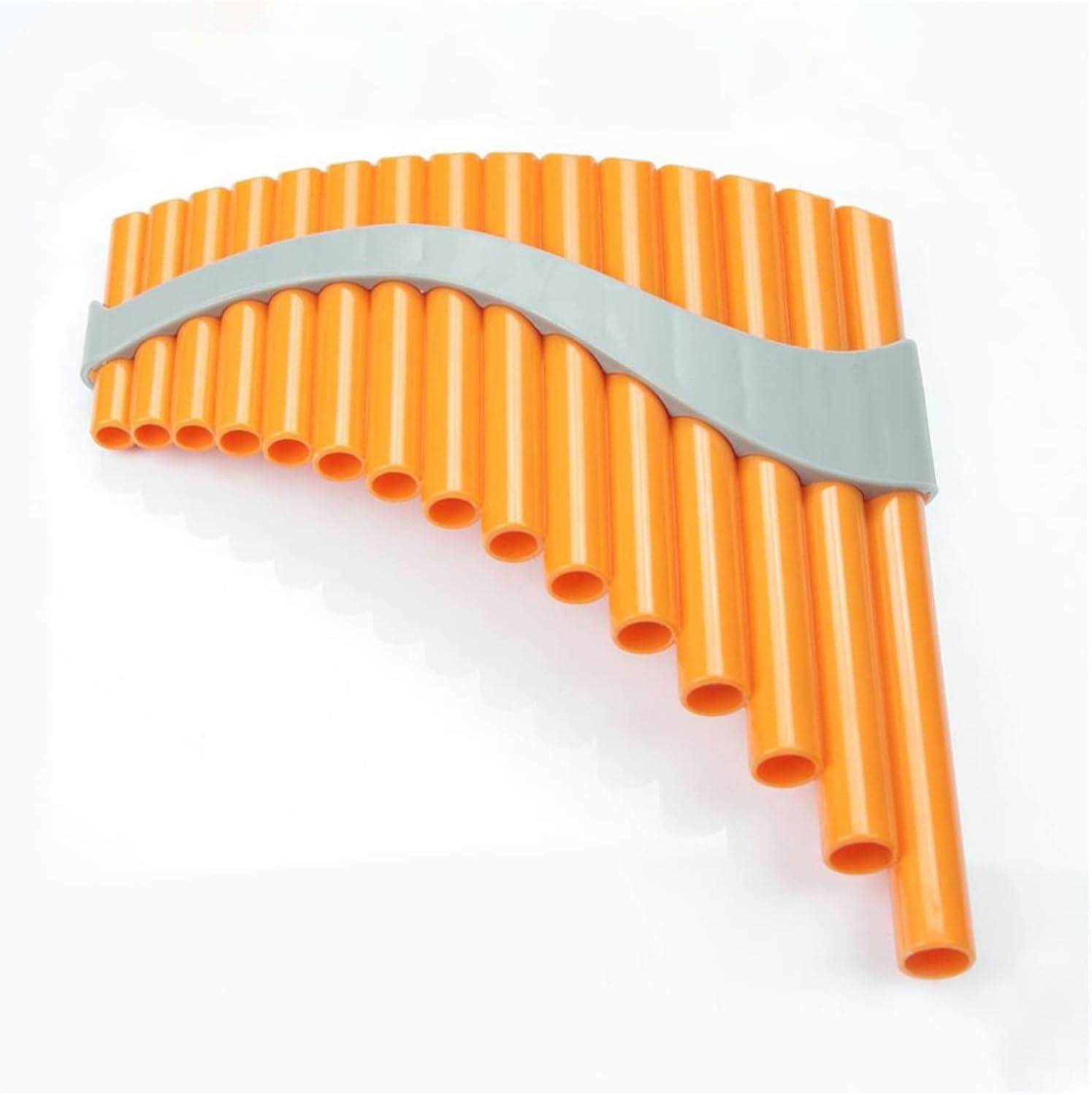 15 Pipes Panpipes G Key Beginners ABS Plastic Panflute Professional Pan Pipe Woodwind Musical Instrument (Color : Orange Left Hand)