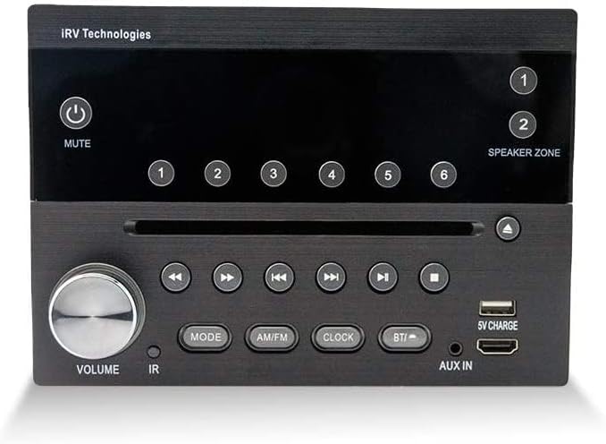 Car Stereo with Bluetooth,IRV Technology IRV31 Wireless RV Stereo,Supports HDMI ARC,APP,Digital Surround Sound,A&FM,DVD,MP4,CEC,Clock,5V Charging,2 Zones Wall Mount Car Audio Receiver