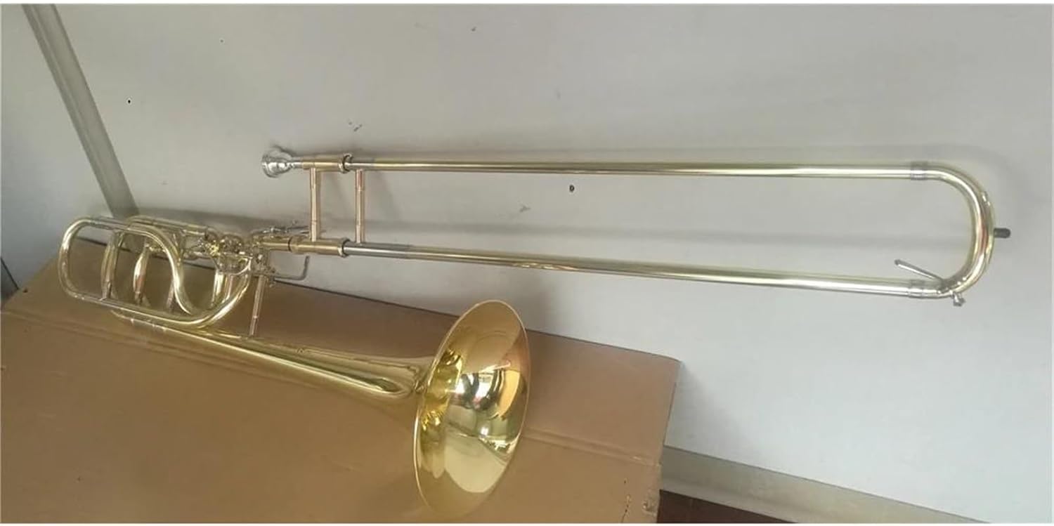 Professionals euphonium High Grade Gold Lacquer Brass Body Bass Trombone
