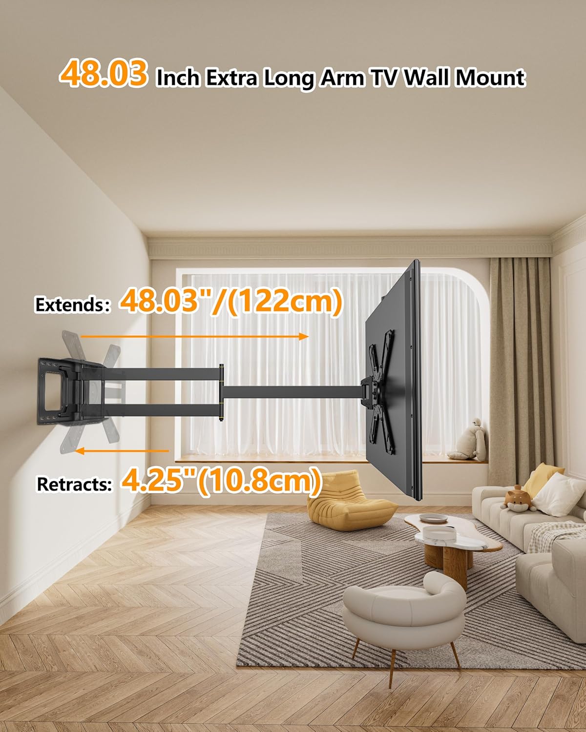 FORGING MOUNT Long Arm TV Wall Mount with 48.03