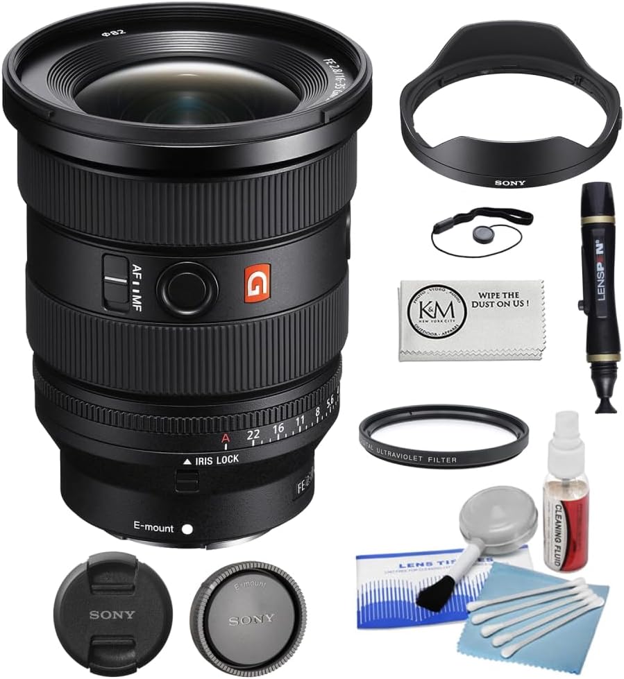 Sony FE 16-35mm f/2.8 GM II Lens | Sony FE with 82mm UV Filter + Lens Cap Keeper + Cleaning Lens Pen + Camera Cleaning Kit + Microfiber Cleaning Cloth (6 Items)